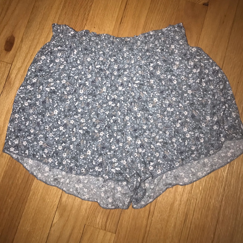 floral, flowy shorts